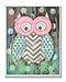 The Kids Room by Stupell Canvas Wall Art, 10x15, Multi Color Distressed Woodland Owl