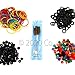 100 Tattoo O-rings, 100 Rubber Bands, 100 Grommets, 100 Nipples & 1 Brush Set primary
