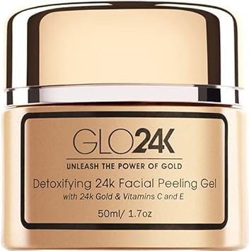 Amazon Com Glo24k Facial Peeling Gel With 24k Gold And Vitamins C E For Optimal Exfoliation And Microdermabrasion Restore And Revive Your Skin Beauty