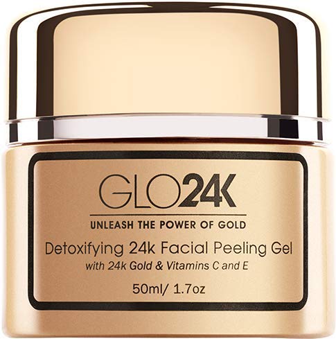 Glo24k Facial Peeling Gel With 24k Gold And Vitamins C E For Optimal Exfoliation And Microdermabrasion Restore And Revive Your Skin Beauty Amazon Com