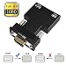 Elqizzx Active 1080P HDMI Female to VGA Male Adapter Converter with 3.5 mm Stereo Audio Convert your Monitor and Projector with VGA Input to HDMI Input for Laptop PC PS3 Xbox Blu-ray DVD TV Stick 