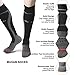 MUSAN Wool Ski Socks,Extra Warm Knee High Performance Snow Skiing/Snowboard Socks in Outdoor,Fit for Men and Women, Black, Size:17L