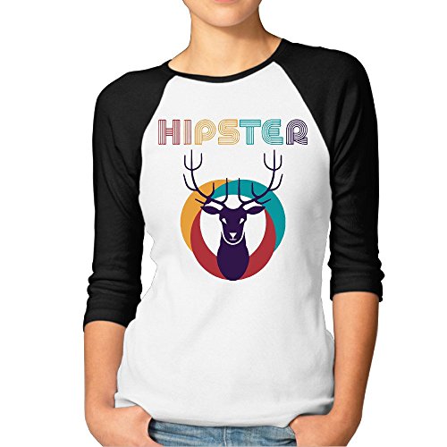MYDT1 Women's Hipster 3/4 Sleeve Baseball T Shirts/Short Sleeve/Top/Tee