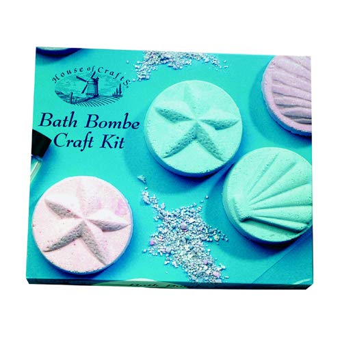 House of Crafts Bath Bombe Craft, Single Craft Kit Set, Multicoloured, Includes Bath Bombe Moulds, Bicarbonate Powder