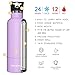 TOPOKO 25 OZ Double Wall Hydro Stainless Steel Flask Water Bottle, Straw Lid with Handle,Hydro Vacuum Insulated Flask, Sweat Proof, Leak Proof Thermos Standard Mouth-Purple