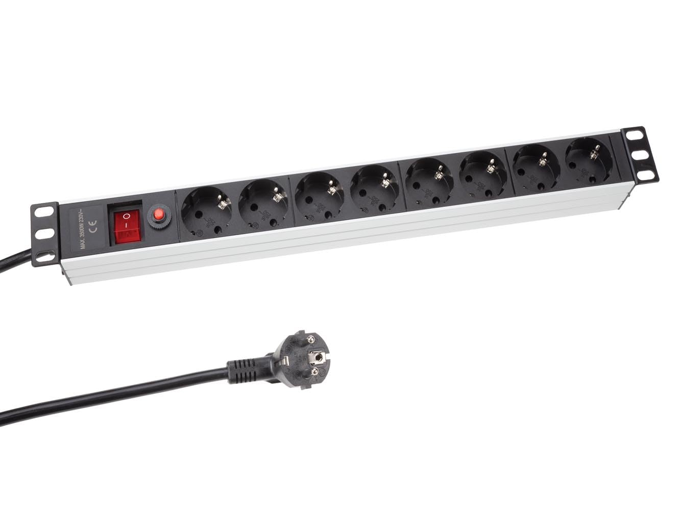 Perel EBP08PDU-G Power Strip, 8 Sockets