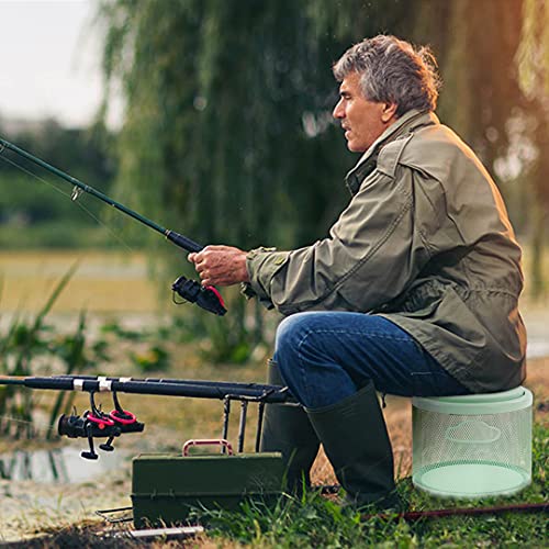 ONENOE Modern Metal Round Small Stool with Storage, Foot Rest Ottoman, Lego Toys Stackable Storage Organizer Bins with Lids for Toddler Kids Girls Boys, Pink, 1 Pack