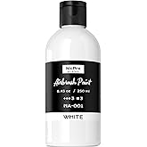 Nicpro White Large Airbrush Paint 8.45oz Ready to Spray Opaque Water-Based | Acrylic Air Brush Paints for Model, Wood, Canvas, Metal, Plastic, Leather, for Beginners &amp; Artists