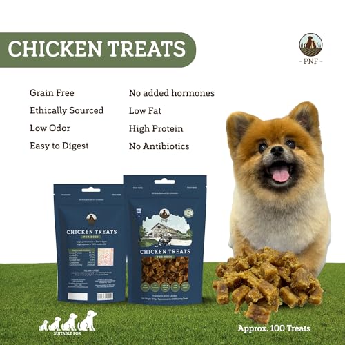 Pet Natural Farm Chicken Training Treats for Dogs, Made with 100% Single Ingredient and Gently Air Dried Dog Treats, (100g)
