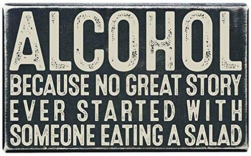 Rogue River Tactical Funny Beer Alcohol Sign Metal Tin Sign Home Bar Kitchen No Great Story Ever Started with Salad 