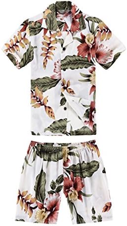 Hawaii HangoverBoy Hawaiian Shirt or Cabana Set in Black Rafelsia