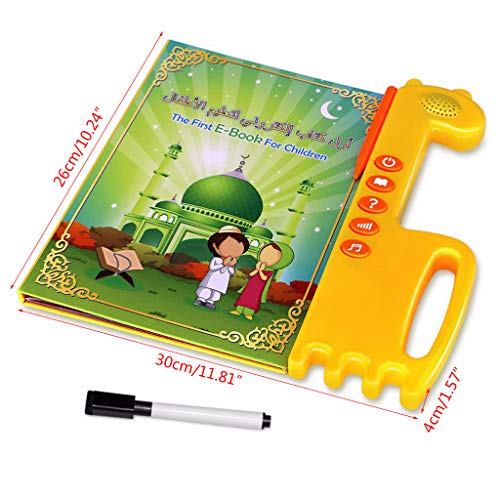 Shoresu Muslim English Arabic Learning Machine, Islamic Ebook Kids English Arabic Touchpad Voice Learning Book Al-Quran E-Book Baby Toy Early Education