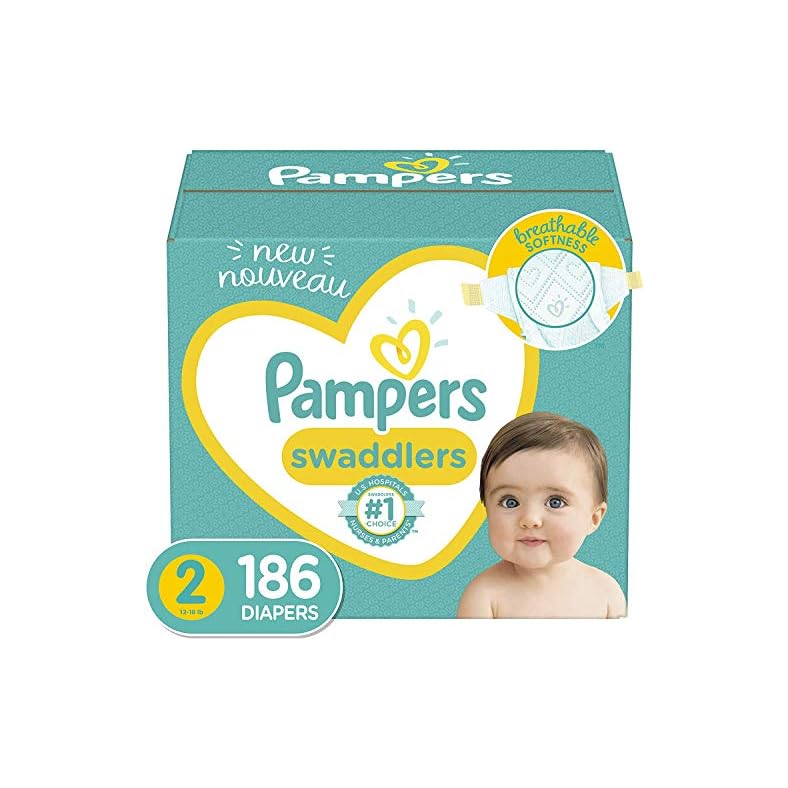 Pampers Diapers, Size 2, 186 count, Pampers Swaddlers