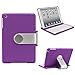 Luxmo Aluminum 360 Swivel Rotating Stand Case Cover Built-in Bluetooth Keyboard for Ipad Mini & iPad Mini with Retina Display Purple