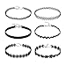 Mudder Choker Necklaces Velvet Choker Black Lace Necklace Gothic Tattoo Choker, 6 Pieces