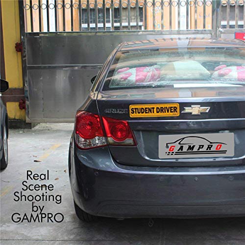 GAMPRO Set of 3 Vehicle Reflective Student Driver Magnetic Signs Bumper Stickers, 12 X 3 X 0.1 Inches Reflective Vehicle Car Sign Drivers, Reduce Road Rage and Accidents for Rookie Drivers - Thumbnail 3
