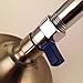 KES® Solid Brass Shower Head Shut Off Valve with Long Blue Swith, Chrome