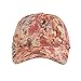 Kenmont Lady Corduroy Cotton Floral Baseball Cap (Red)