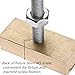 5cm Brass T-Slot Fixture Holder Fit 4-5 Alphabet Letters Font Stamp Tool