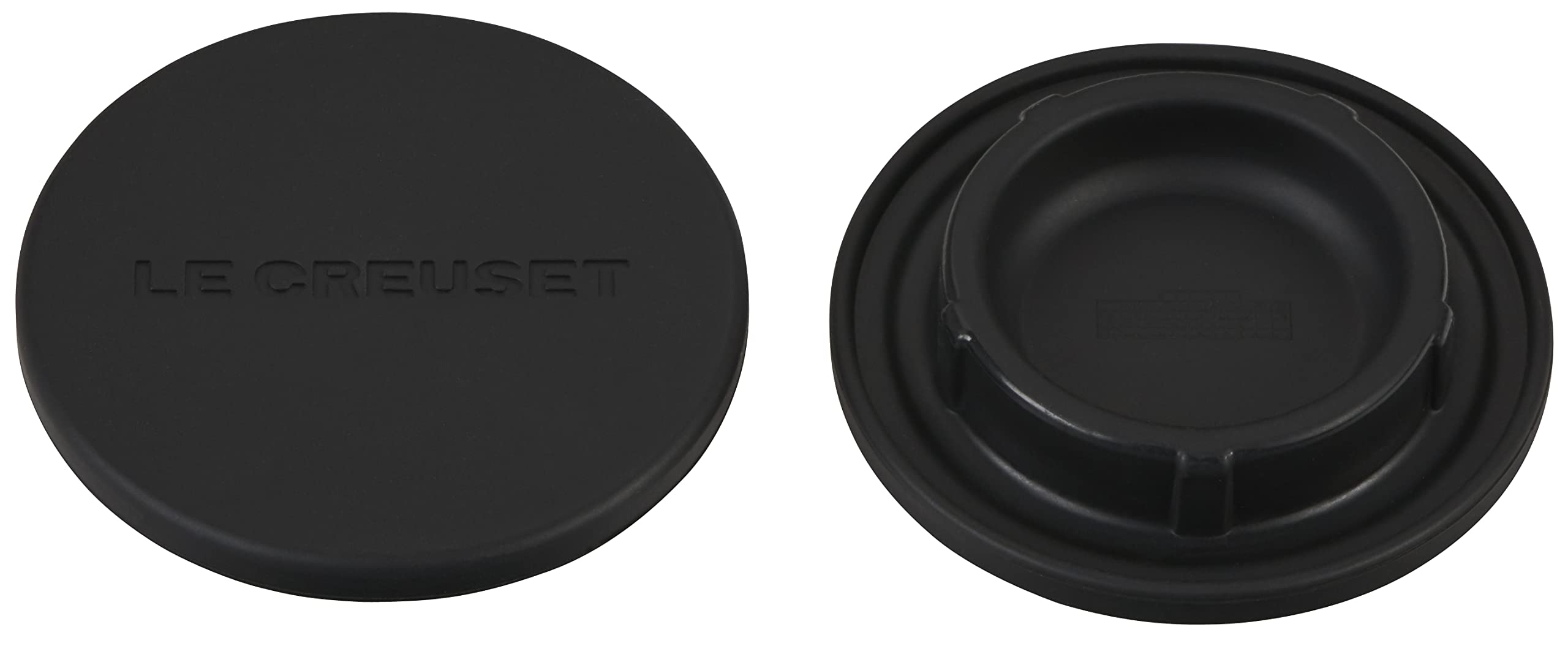 Le Creuset Set of 2 Silicone Mill Caps, Silicone, Black Onyx, 93010800140200