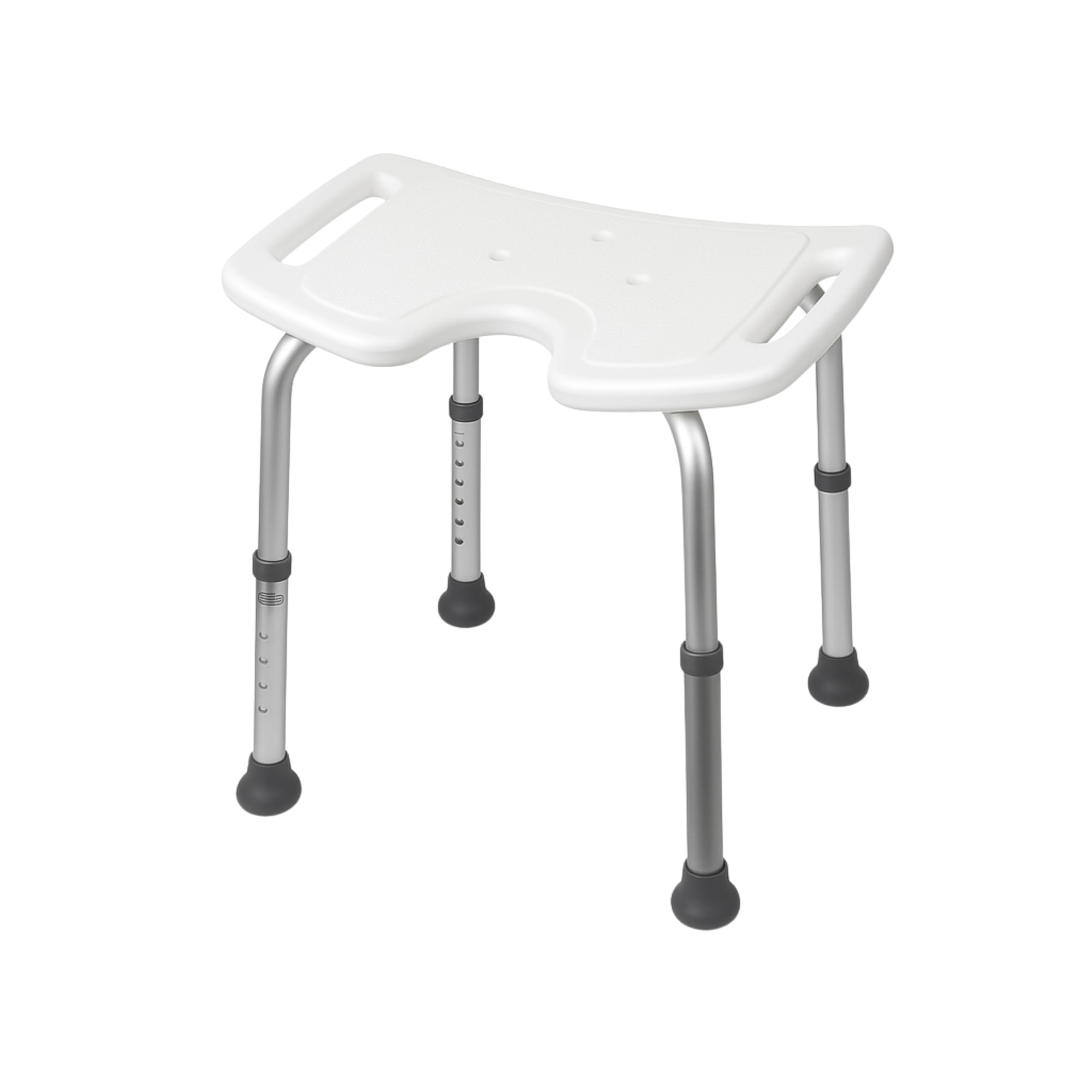 Mobiclinic®, Shower Stool, Bahía, Shower Chair, European Brand, U-shaped Seat, Adjustable in 7 Heights, Up to 100 kg, Bath Bench, Anti-slip bathtub stool, Toilet For Seniors