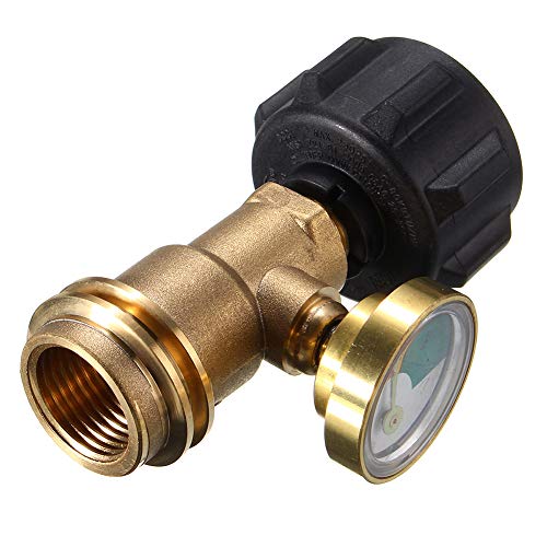 Measurement & Analysis Instruments,dezirZJjx Propane Tank Gauge,Propane Gas Level Indicator Gauge BBQ Grill Tank Pressure Meter Brass Adapter