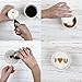 Milk Frother Coffee Art Set - Handheld Electric Portable Drink Mixer Battery Operated Foam Maker Wand - Cappuccino Hot Chocolate Latte Frappe - Stainless Steel Stand - Cocoa Shaker - 4 Art Stencils