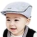 Sumilulu Baby Hat, Cute Baby Infant Boy Girl Stripe Beret Cap Peaked Baseball Hat (Blue)