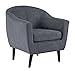 Signature Design by Ashley Klorey Modern Tufted Barrel Club Accent Chair, Denim Blue