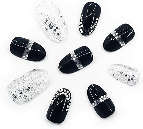 O2 Salon L4 Full Cover 3D Acrylic Fake False Nails Art Tips for Nail salon, Girls, Women, Bridal Wedding Dating Party 24pcs/set (24 pcs/ 1 set)