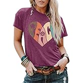 Women 70s Hippie Shirts Peace Love Soul Inspirational Hippy Tops Vintage Graphic Tees Short Sleeve - Sleeveless
