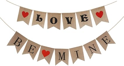 Amazon Com Jblcc Pack Of 2 Be Mine Banner Love Banner Valentines