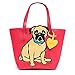 Marc Tetro Red Pug Cutout Tote Bag with Dangle