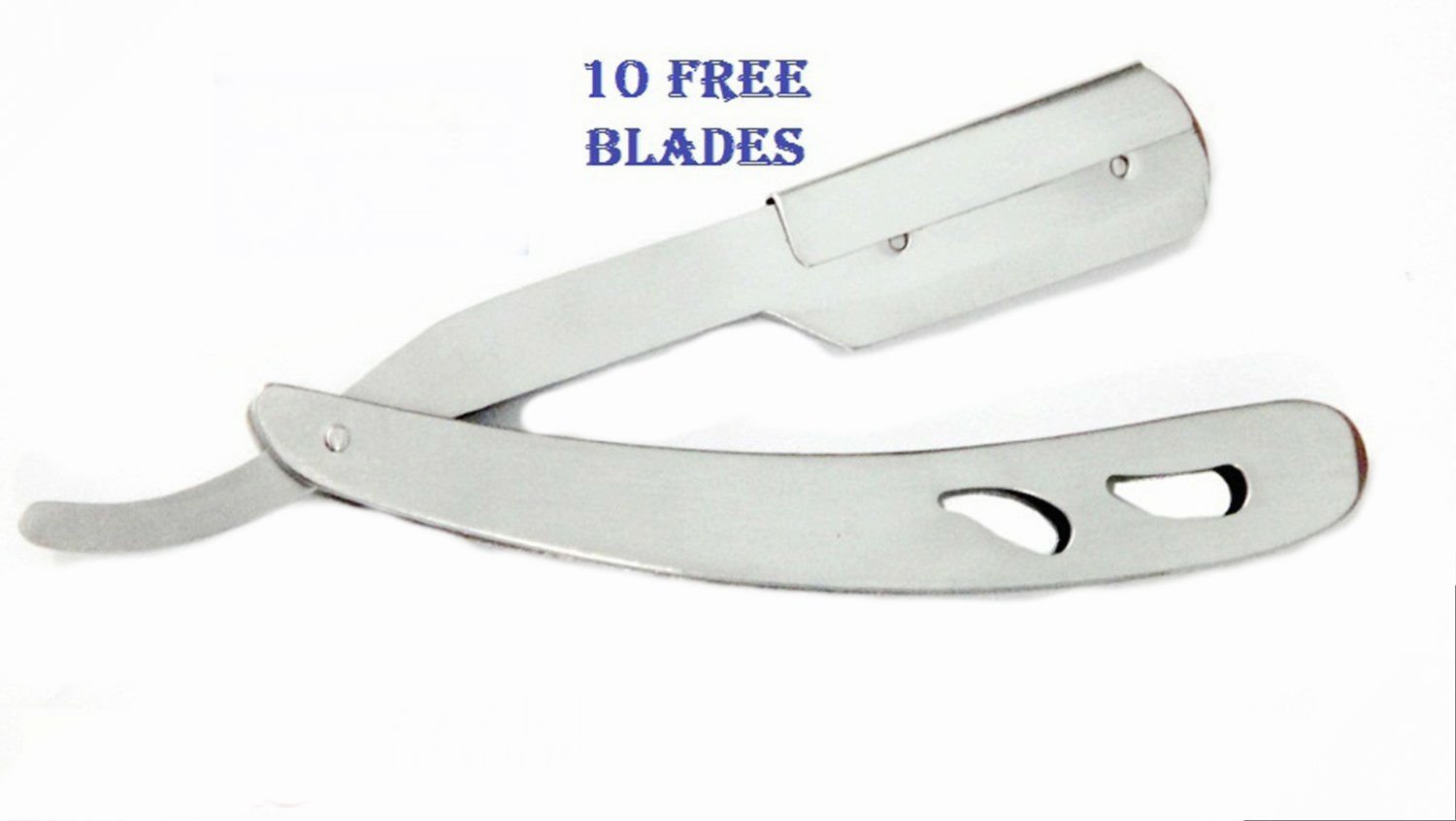 Professional Shaving Silver Stainless Steel Straight Edge
