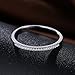 Eternity Love Women's Wedding Band Stackable Ring Round Brilliant Cubic Zirconia Rose White Gold Plated Engagement Promise Anniversary Ring
