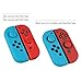 Mothca Joy-Con Gel Guards with Thumb Grip Caps, Protective Skin Anti-Slip Lightweight Comfort Blue and Red for Nintendo Switch