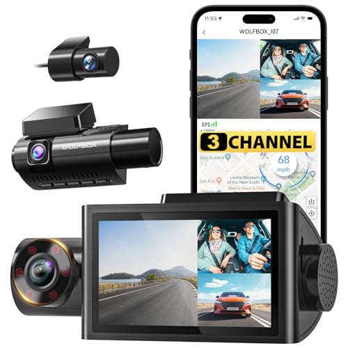 WOLFBOX i07 3 Channel Dash Cam
