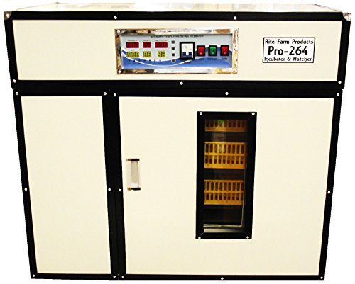 RITE FARM PRODUCTS PRO-264 CABINET INCUBATOR & HATCHER 264 CHICKEN EGG CAPACITY