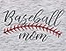Baseball Mom T-Shirt Women Letter Print Funny Baseball Graphic Tees Tops Short Sleeve Casual Tee White