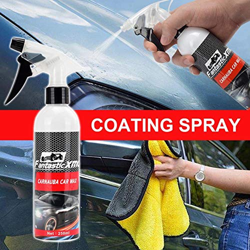 Per 250ML Spray Coating for Cars Paint Waterproof and Dust Proof Car Wax Spray Ceramic Coating Waterless Car Wash and Wax Hydrophobic Top Coat Polish Polymer Paint Sealant Protection