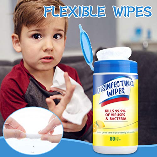 GREEEE Cleaning Wipe,New NonWoven Fabric 80 Sheets/Bucket,Disinfecting