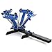 SHZOND Screen Printing Press 4 Color 1 Station Silk Screen Machine 21.7