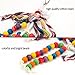 MEWTOGO Amazon Parrot Toy - Multicolored Wooden Blocks and Rope Tearing Toys Suggested for African Grey Cockatoos, and a Variety of Amazon Parrots.