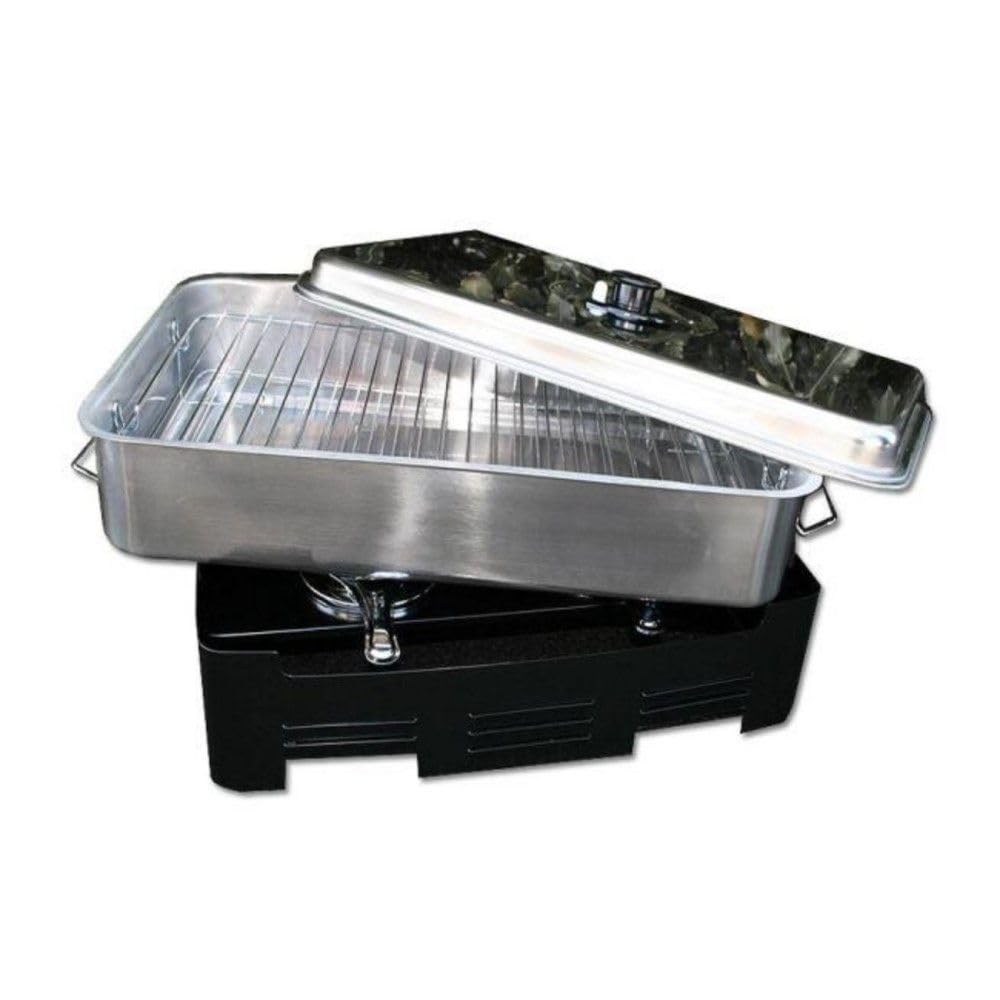 Snowbee Stainless Steel Smoker Cooker - Pefect for Smoking Fish Outdoors with Two Heat Adjustment Fuel Pans
