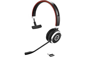 Jabra Evolve 65 SE Mono Wireless Headset - Bluetooth Headset with Noise-Cancelling Microphone, Long-Lasting Battery, and Dual