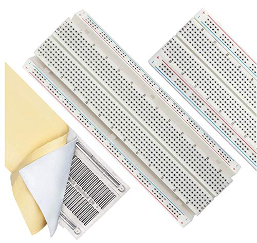 Breadboards Dupont Jumper Wires Set for Raspberry Pi & Arduino + Preformed Assorted Length U Shape Solderless Cable Kit Box for prototyping Solder Circuits (Breadboards + Jumper Wires)