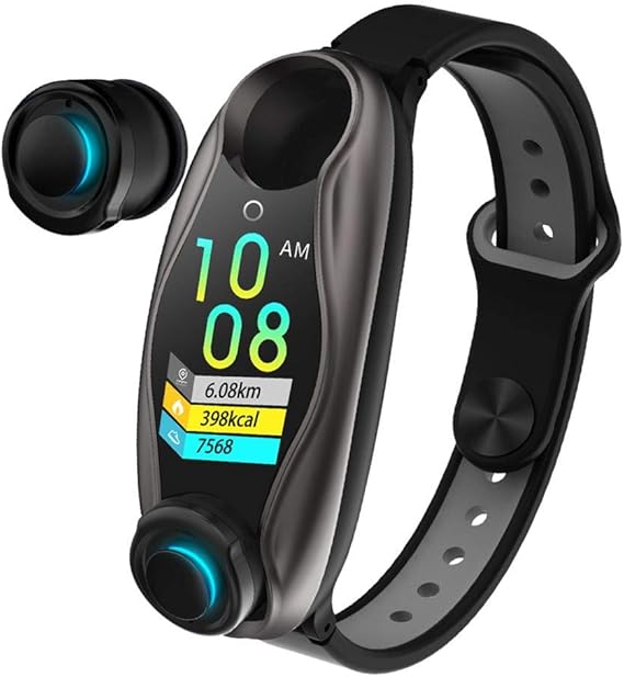 perfecthome Smart Watch mit BluetoothKopfhörer, Smart Wristband Fitness Tracker Blut
