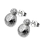 Disney Women's Star Wars Stainless Steel Episode 7 BB8 Lead Hero Droid Polish 3D Stud Earrings
