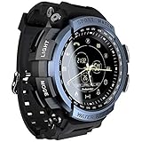 LOKMAT Sports Anolog Digital Smart Watch Men Boys Waterproof Bluetooth Smart Wrist Watch, Smartwatch Walking Calories,Remote Camera, Call/SNS/SMS Reminder iOS Android Smartphone (Blue)