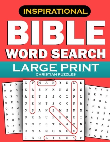 Bible Word Search: Large Print Christian Puzzles: Inspirational Word Find Puzzles for Kids, Teens, A
